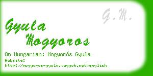 gyula mogyoros business card